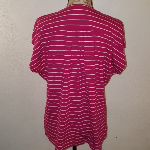 Button down (half way) striped shirt. - Picture 4 of 4